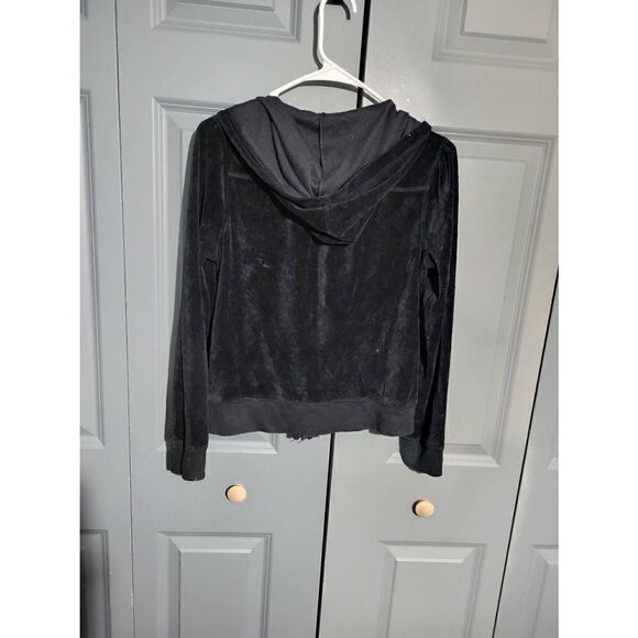 Old Navy intimates black fleece full zip-up jacket - Picture 6 of 7